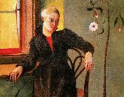 Kosztka, Tivadar Csontvry Woman Sitting by the Window Germany oil painting artist
